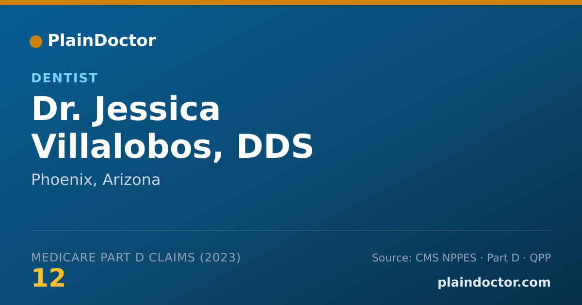 Shareable card for Jessica Villalobos, DDS - Dentist, Phoenix, AZ