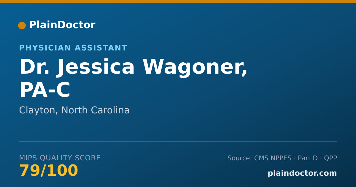 Shareable card for Jessica Wagoner, PA-C - Physician Assistant, Clayton, NC