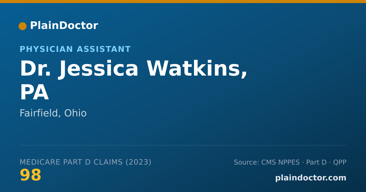 Shareable card for Jessica Watkins, PA - Physician Assistant, Fairfield, OH