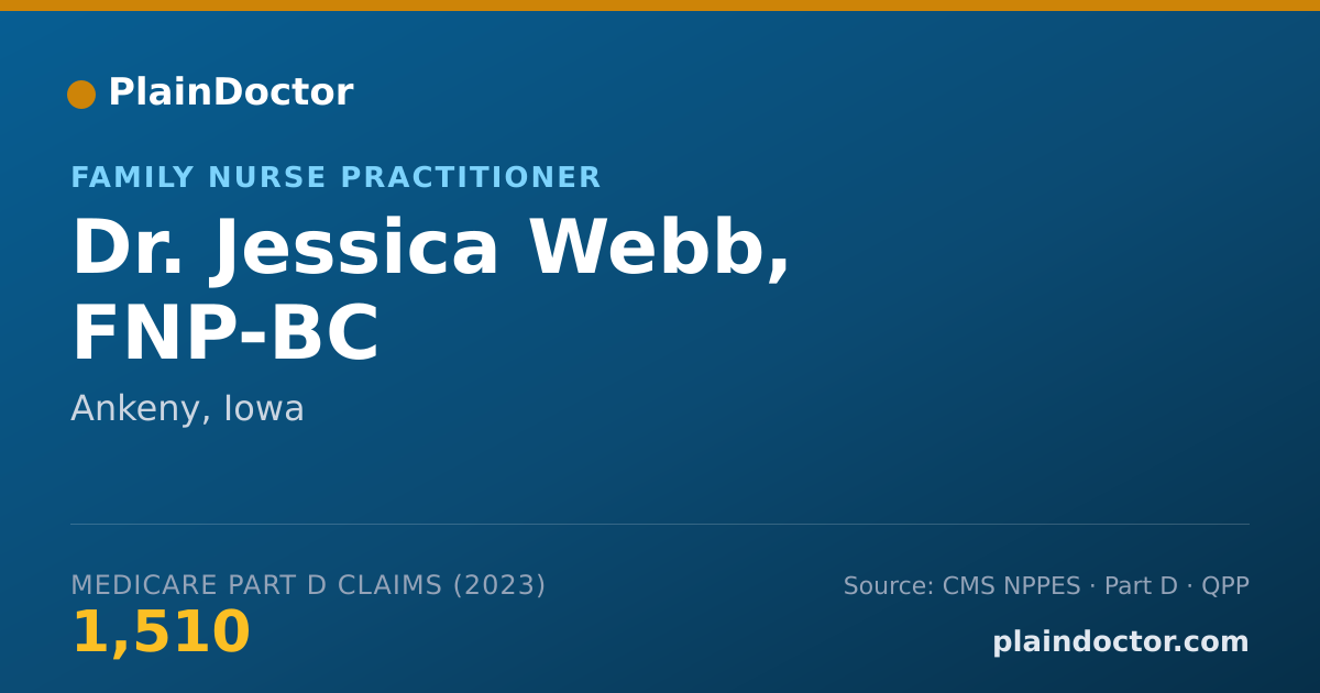 Shareable card for Jessica Webb, FNP-BC - Family Nurse Practitioner, Ankeny, IA