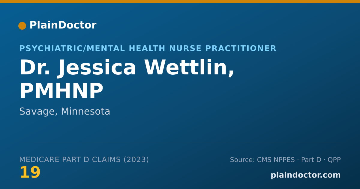 Shareable card for Jessica Wettlin, PMHNP - Psychiatric/Mental Health Nurse Practitioner, Savage, MN