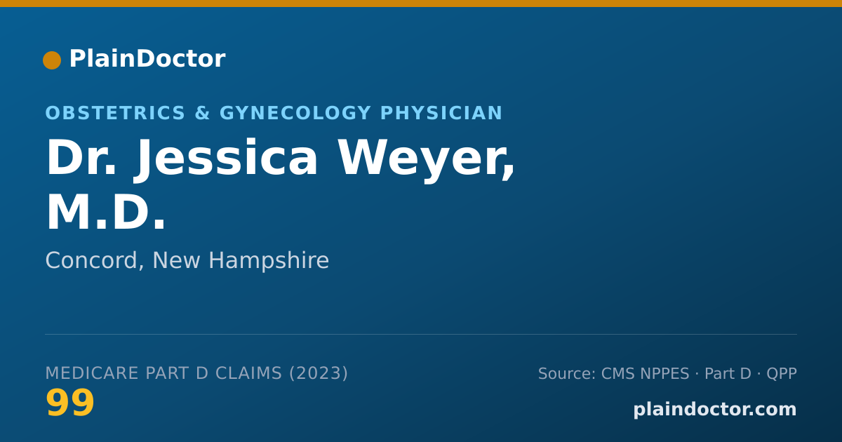 Shareable card for Jessica Weyer, M.D. - Obstetrics & Gynecology Physician, Concord, NH