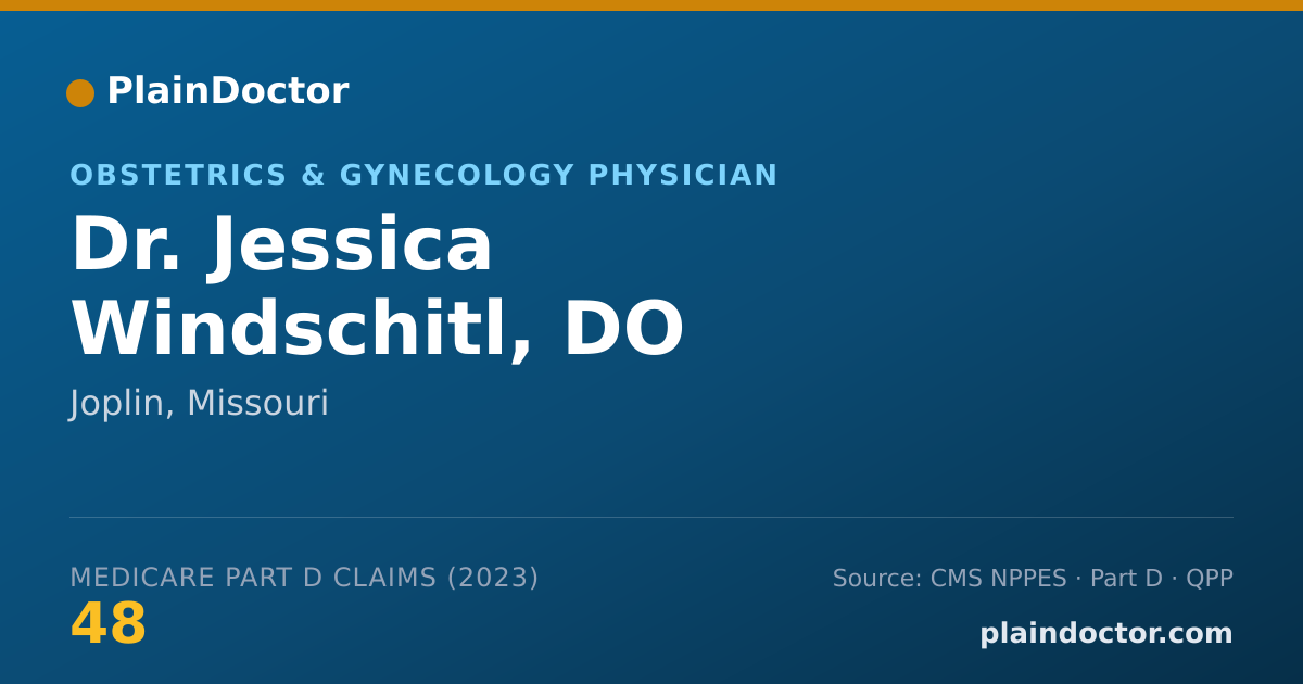 Shareable card for Jessica Windschitl, DO - Obstetrics & Gynecology Physician, Joplin, MO
