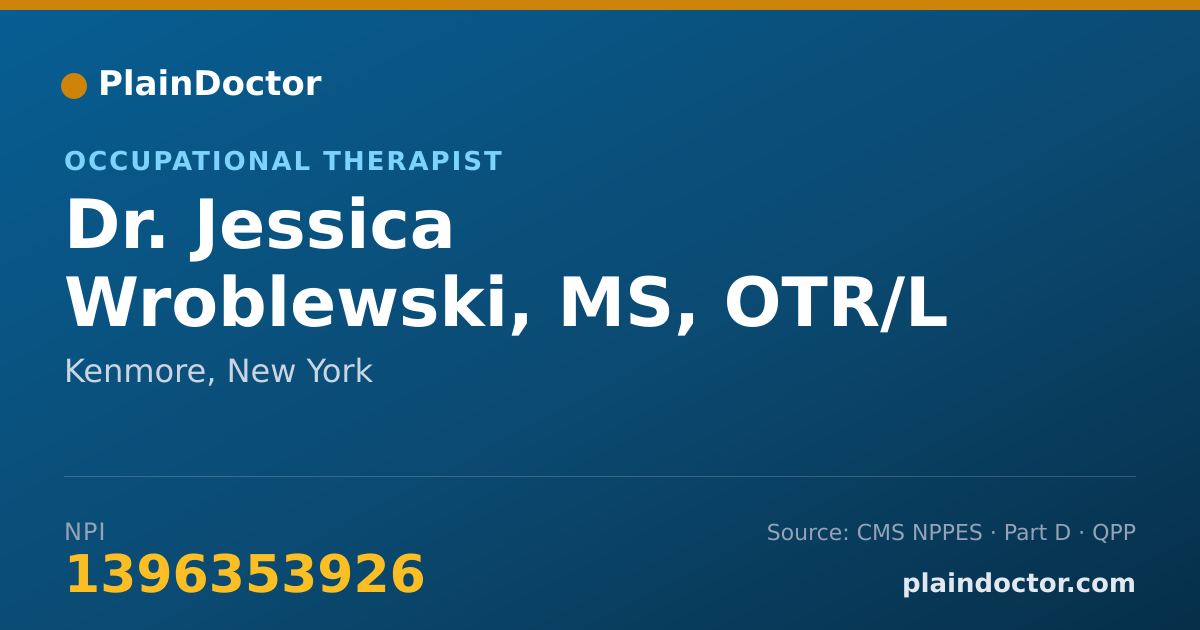 Shareable card for Jessica Wroblewski, MS, OTR/L - Occupational Therapist, Kenmore, NY