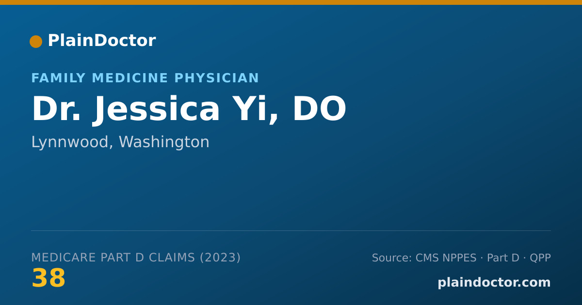 Shareable card for Jessica Yi, DO - Family Medicine Physician, Lynnwood, WA