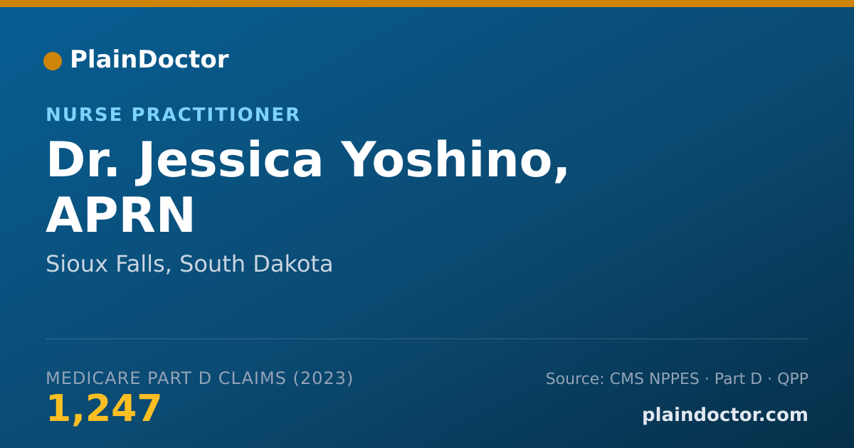 Shareable card for Jessica Yoshino, APRN - Nurse Practitioner, Sioux Falls, SD