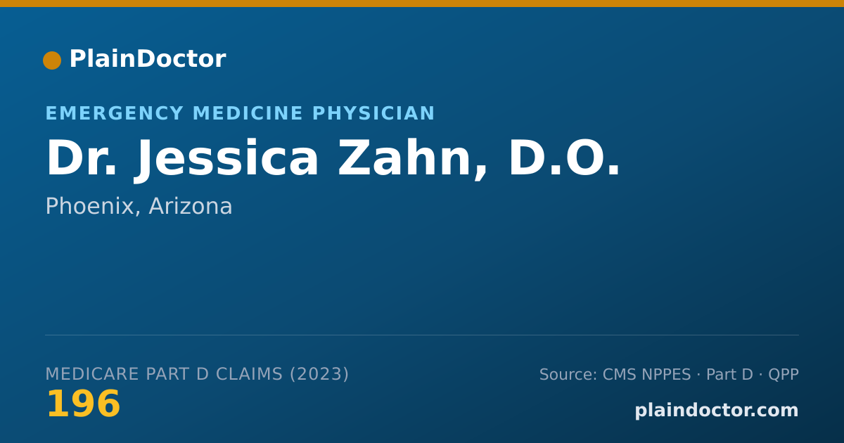 Shareable card for Jessica Zahn, D.O. - Emergency Medicine Physician, Phoenix, AZ
