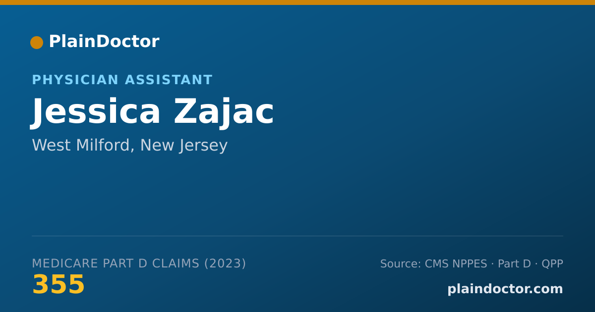 Shareable card for Jessica Zajac - Physician Assistant, West Milford, NJ