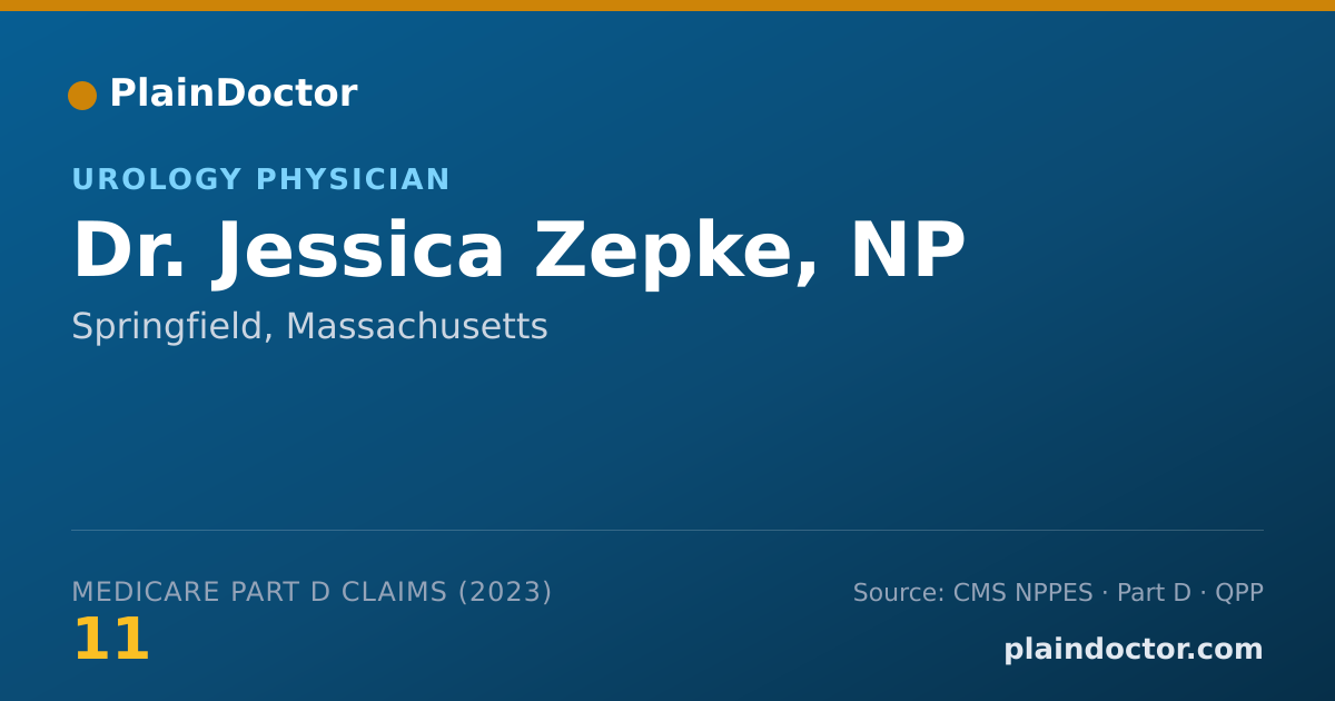 Shareable card for Jessica Zepke, NP - Urology Physician, Springfield, MA