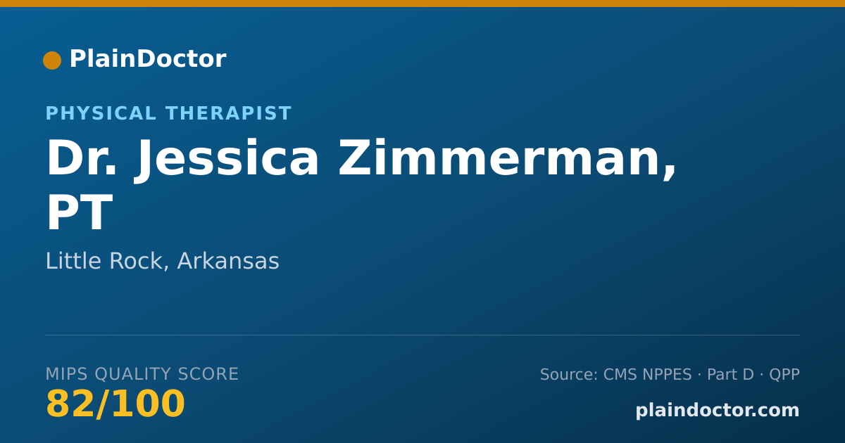 Shareable card for Jessica Zimmerman, PT - Physical Therapist, Little Rock, AR