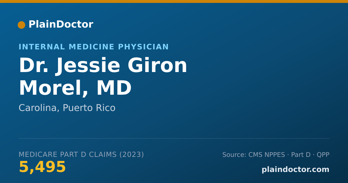 Shareable card for Jessie Giron Morel, MD - Internal Medicine Physician, Carolina, PR