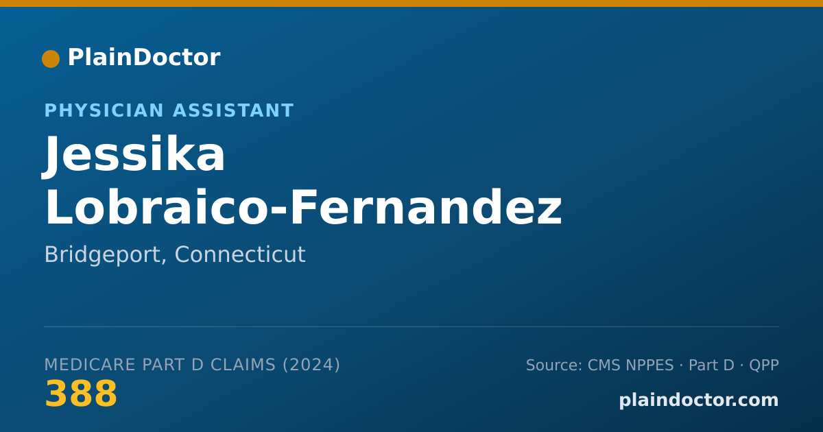 Shareable card for Jessika Lobraico-Fernandez - Physician Assistant, Bridgeport, CT