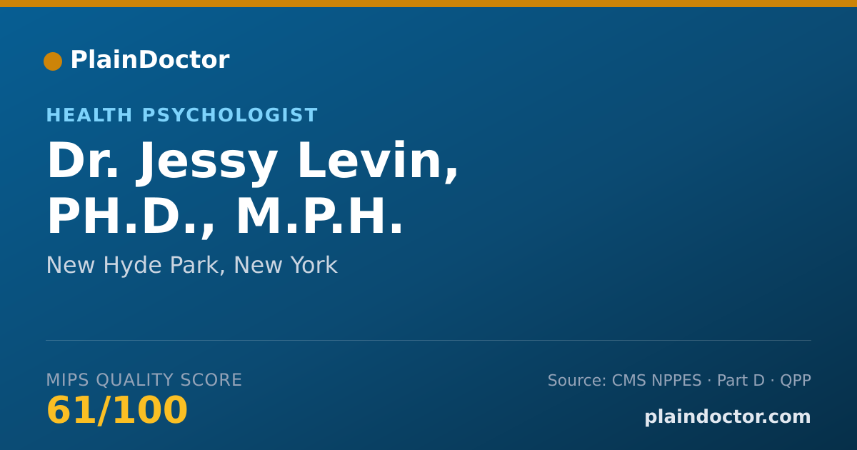 Shareable card for Jessy Levin, PH.D., M.P.H. - Clinical Child & Adolescent Psychologist, New Hyde Park, NY