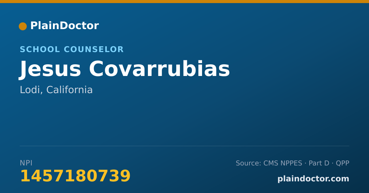 Shareable card for Jesus Covarrubias - School Counselor, Lodi, CA