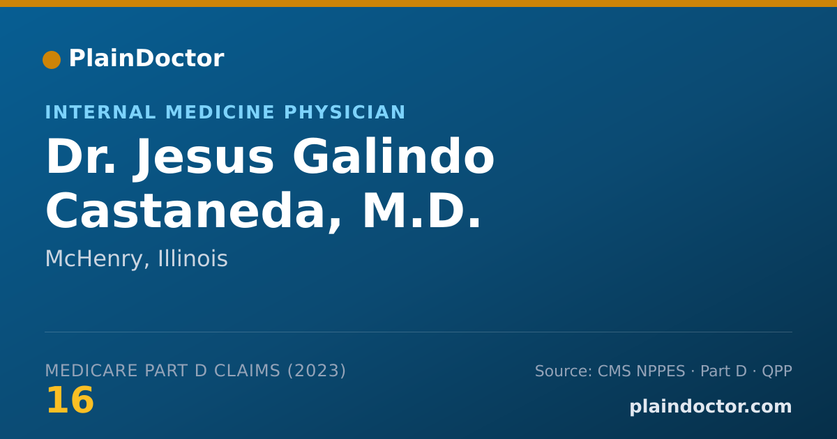 Shareable card for Jesus Galindo Castaneda, M.D. - Internal Medicine Physician, McHenry, IL
