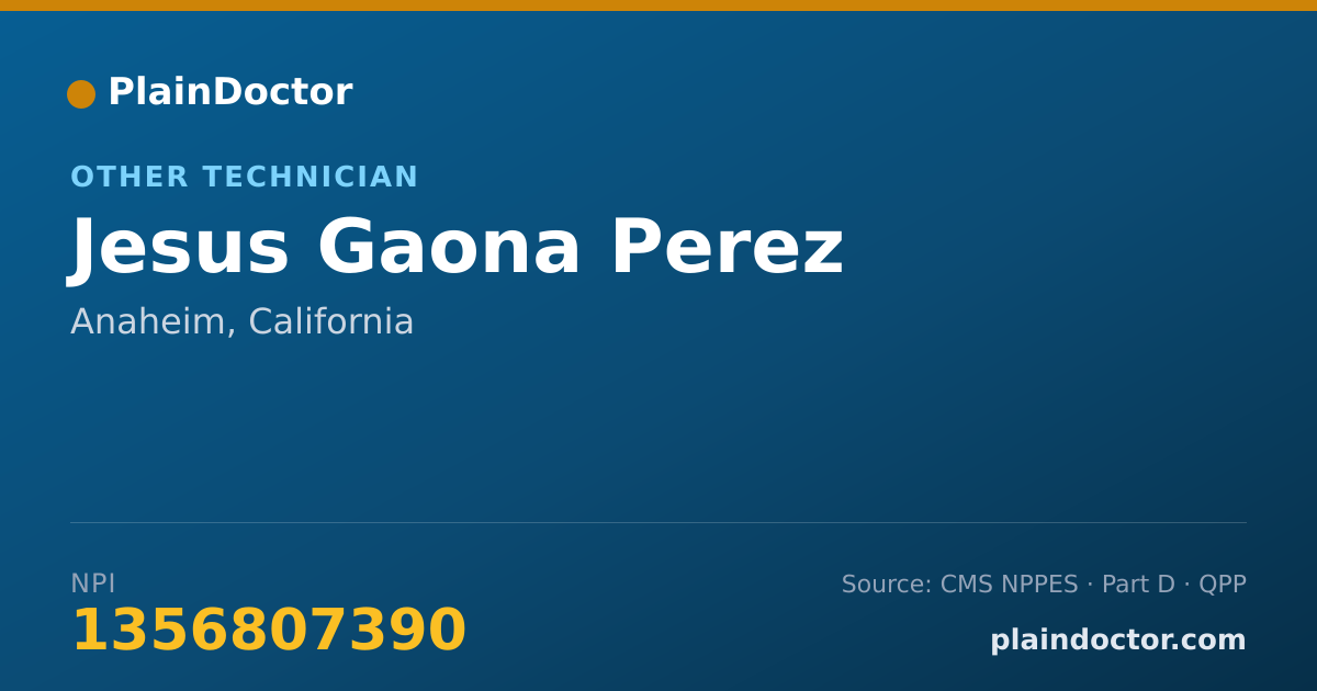 Shareable card for Jesus Gaona Perez - Other Technician, Anaheim, CA
