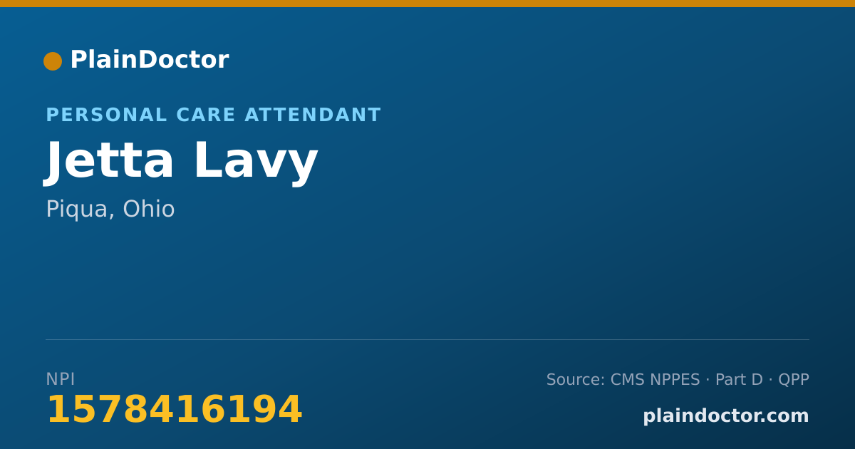 Shareable card for Jetta Lavy - Personal Care Attendant, Piqua, OH