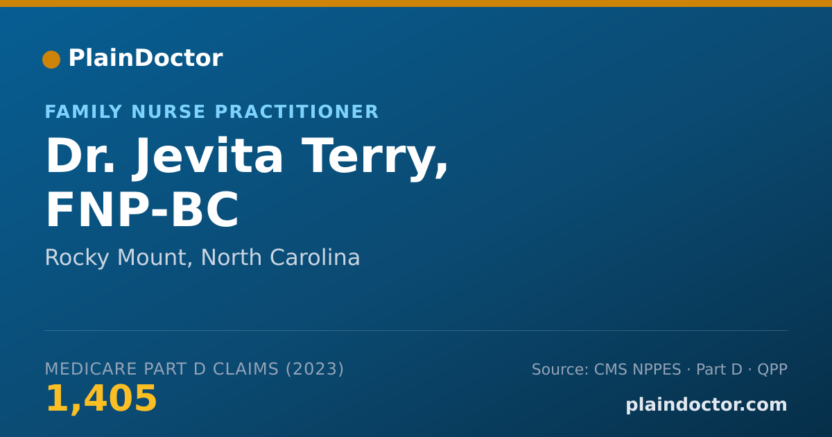 Shareable card for Jevita Terry, FNP-BC - Family Nurse Practitioner, Rocky Mount, NC