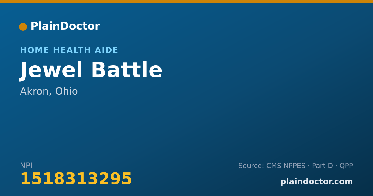 Shareable card for Jewel Battle - Home Health Aide, Akron, OH