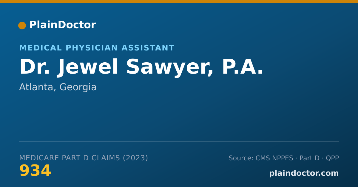 Shareable card for Jewel Sawyer, P.A. - Medical Physician Assistant, Atlanta, GA