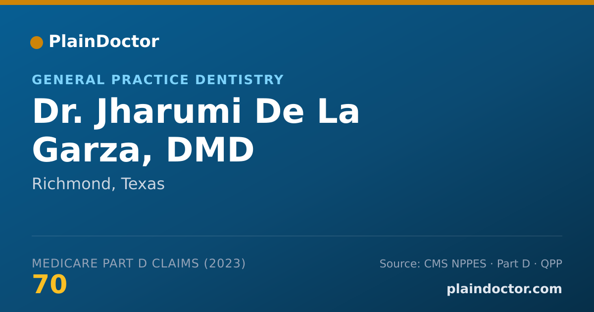 Shareable card for Jharumi De La Garza, DMD - General Practice Dentistry, Richmond, TX