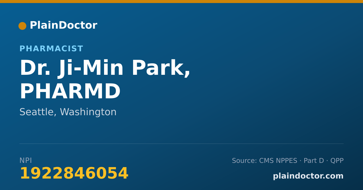 Shareable card for Ji-Min Park, PHARMD - Pharmacist, Seattle, WA
