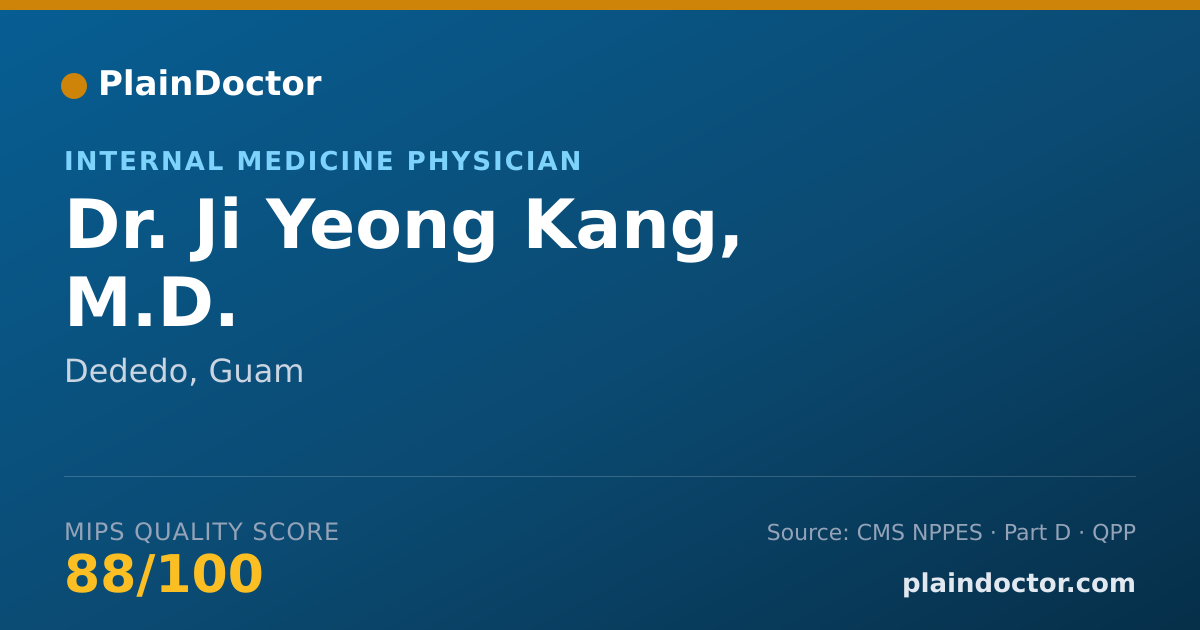 Shareable card for Ji Yeong Kang, M.D. - Internal Medicine Physician, Dededo, GU