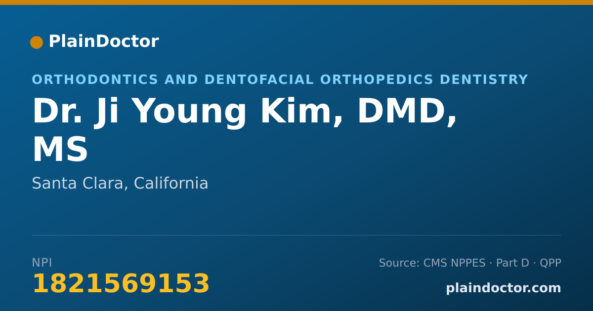 Shareable card for Ji Young Kim, DMD, MS - Orthodontics and Dentofacial Orthopedics Dentistry, Santa Clara, CA