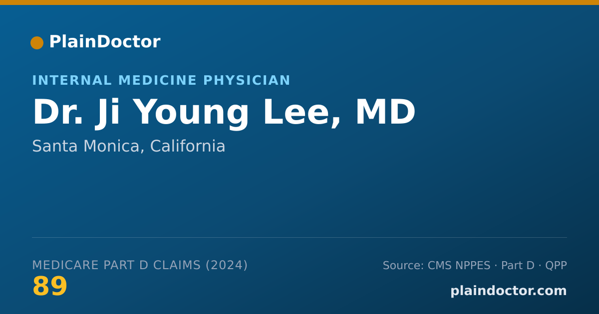 Shareable card for Ji Young Lee, MD - Internal Medicine Physician, Santa Monica, CA