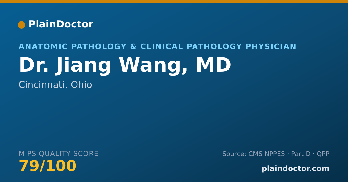 Shareable card for Jiang Wang, MD - Anatomic Pathology & Clinical Pathology Physician, Cincinnati, OH