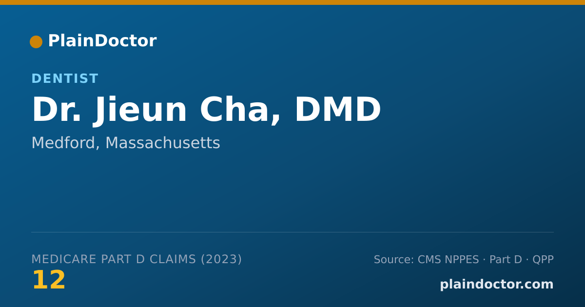 Shareable card for Jieun Cha, DMD - Dentist, Medford, MA