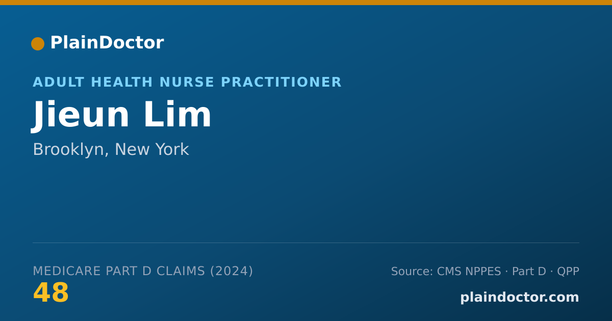 Shareable card for Jieun Lim - Adult Health Nurse Practitioner, Brooklyn, NY