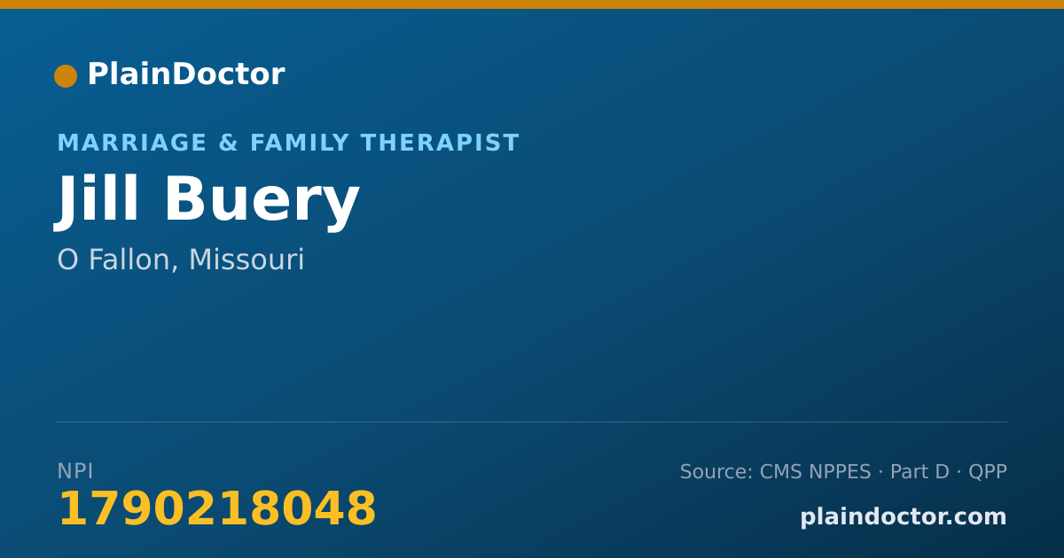 Shareable card for Jill Buery - Marriage & Family Therapist, O Fallon, MO