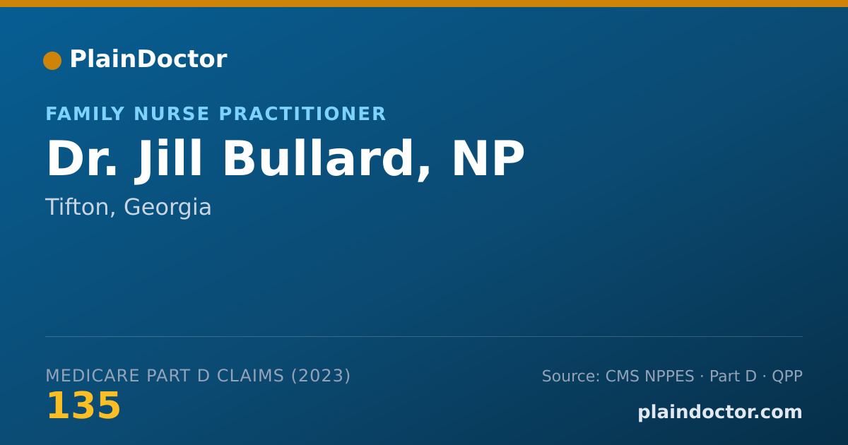 Shareable card for Jill Bullard, NP - Family Nurse Practitioner, Tifton, GA