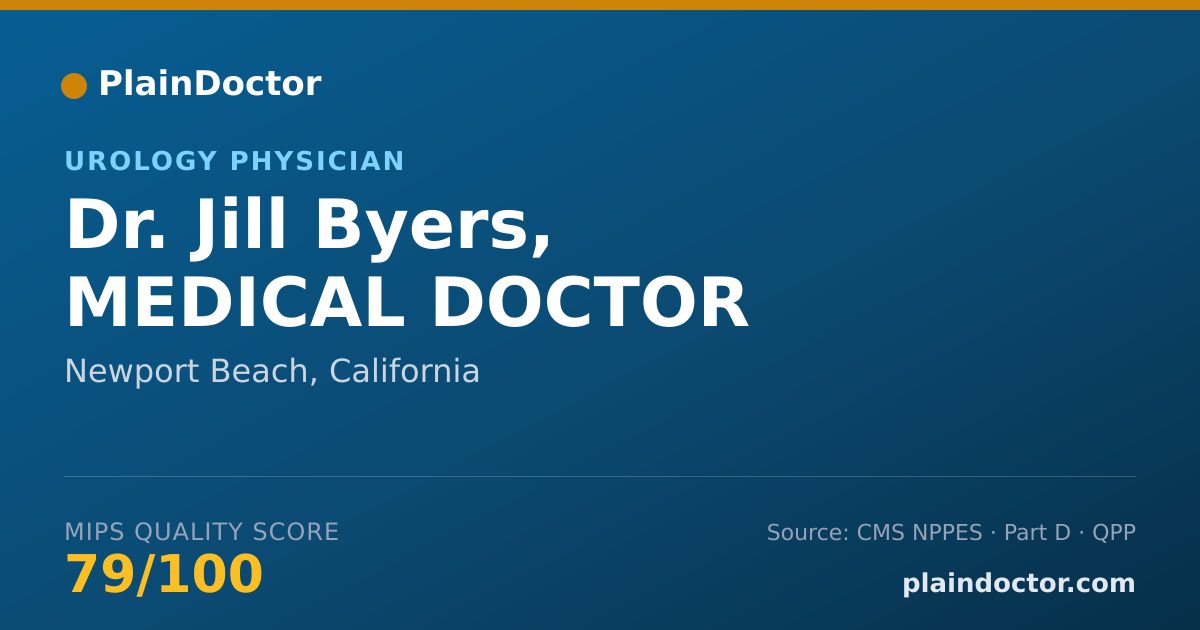 Shareable card for Jill Byers, MEDICAL DOCTOR - Urology Physician, Newport Beach, CA