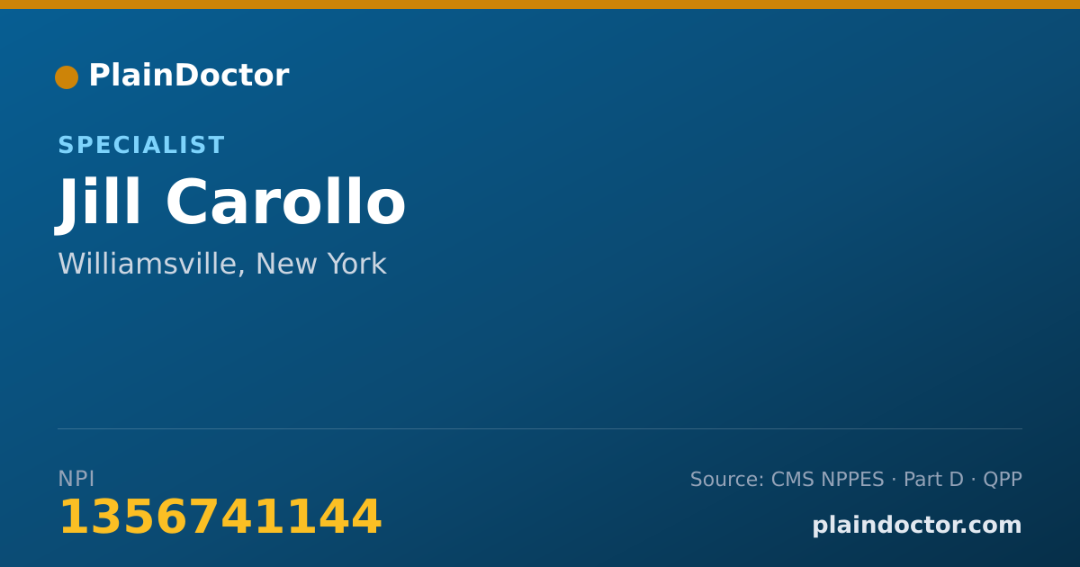 Shareable card for Jill Carollo - Specialist, Williamsville, NY