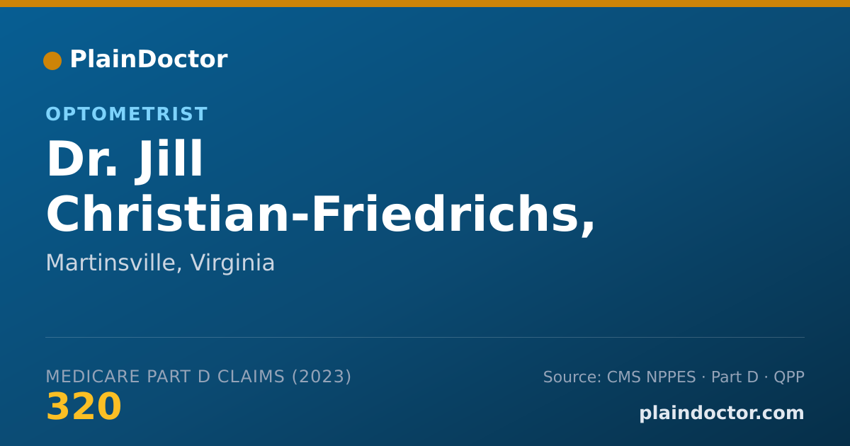 Shareable card for Jill Christian-Friedrichs, O.D. - Optometrist, Martinsville, VA