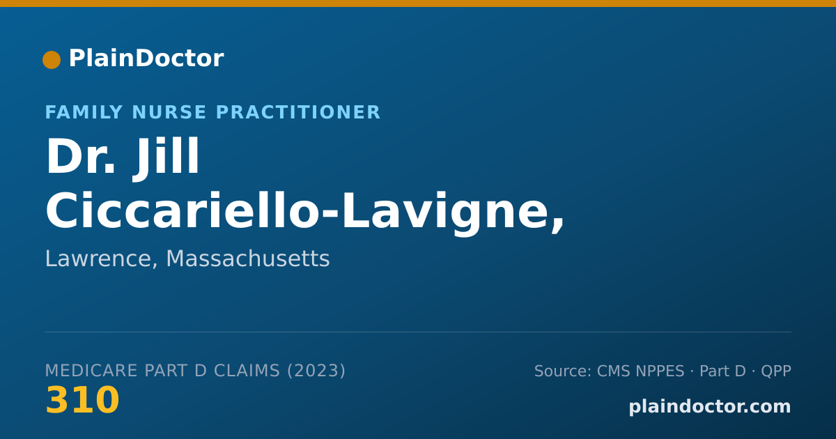 Shareable card for Jill Ciccariello-Lavigne, NP - Family Nurse Practitioner, Lawrence, MA