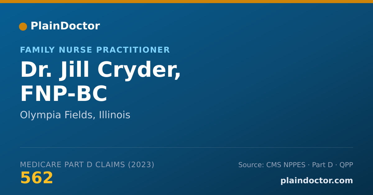 Shareable card for Jill Cryder, FNP-BC - Family Nurse Practitioner, Olympia Fields, IL