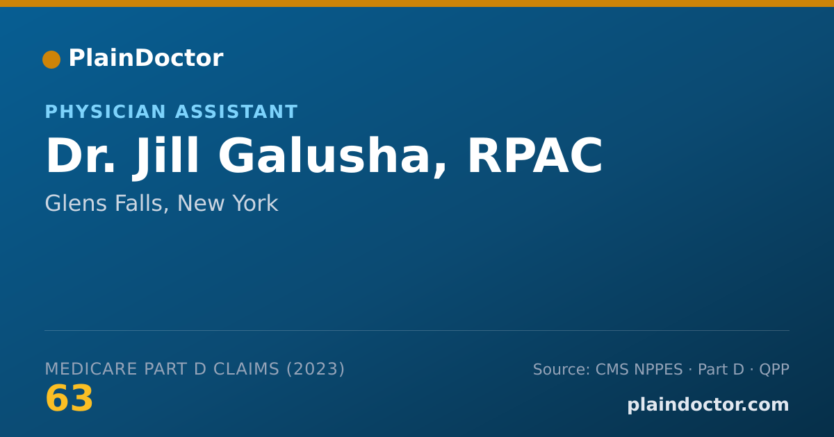 Shareable card for Jill Galusha, RPAC - Physician Assistant, Glens Falls, NY