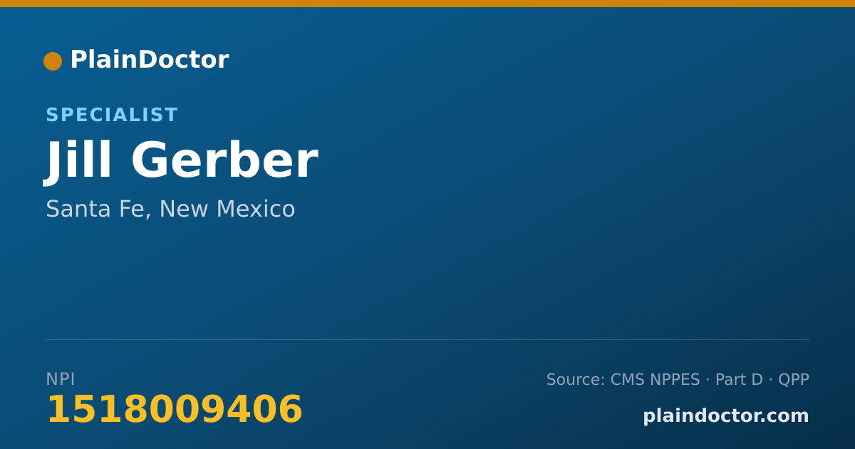 Shareable card for Jill Gerber - Specialist, Santa Fe, NM