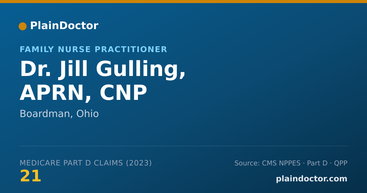 Shareable card for Jill Gulling, APRN, CNP - Family Nurse Practitioner, Boardman, OH