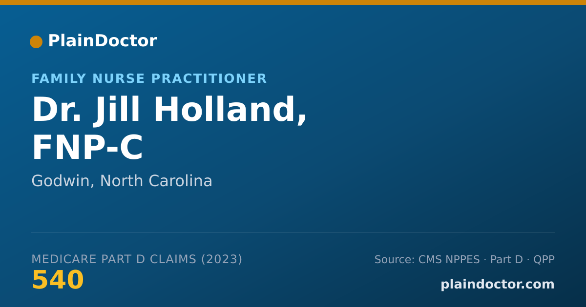 Shareable card for Jill Holland, FNP-C - Family Nurse Practitioner, Godwin, NC