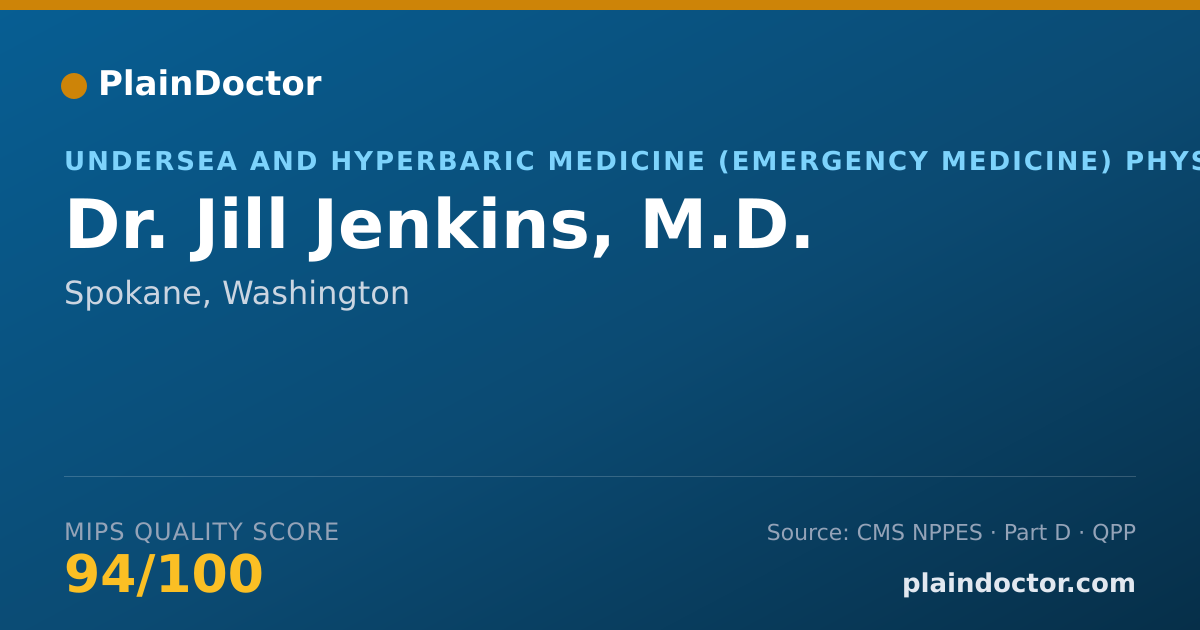 Shareable card for Jill Jenkins, M.D. - Undersea and Hyperbaric Medicine (Emergency Medicine) Physician, Spokane, WA