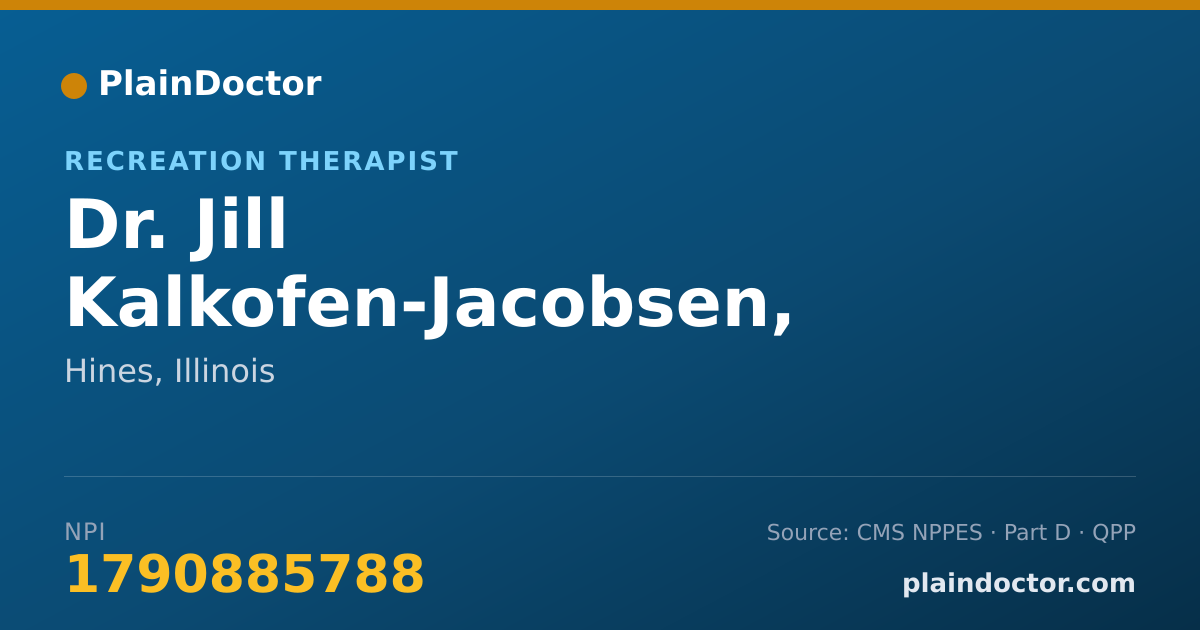 Shareable card for Jill Kalkofen-Jacobsen, CTRS - Recreation Therapist, Hines, IL