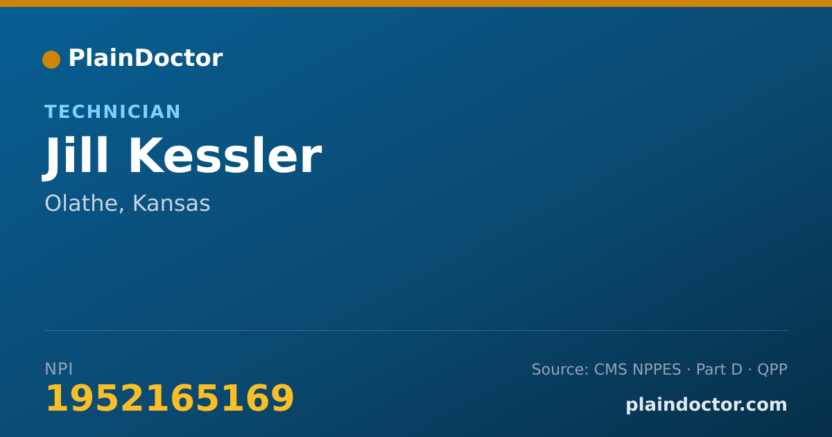 Shareable card for Jill Kessler - Technician, Olathe, KS