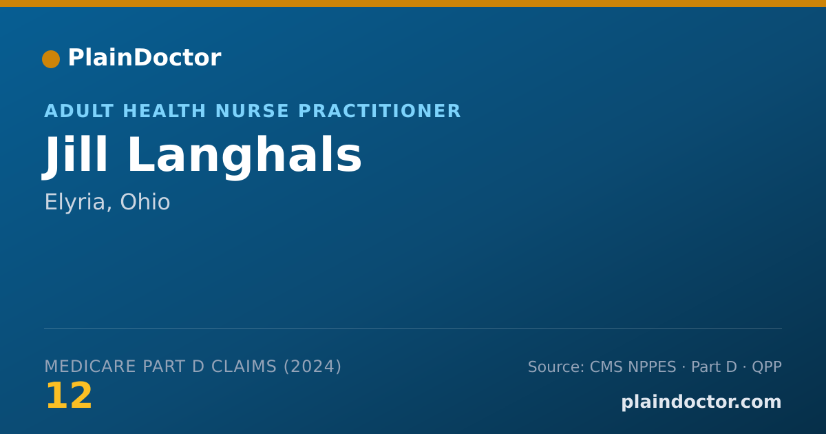 Shareable card for Jill Langhals - Adult Health Nurse Practitioner, Elyria, OH