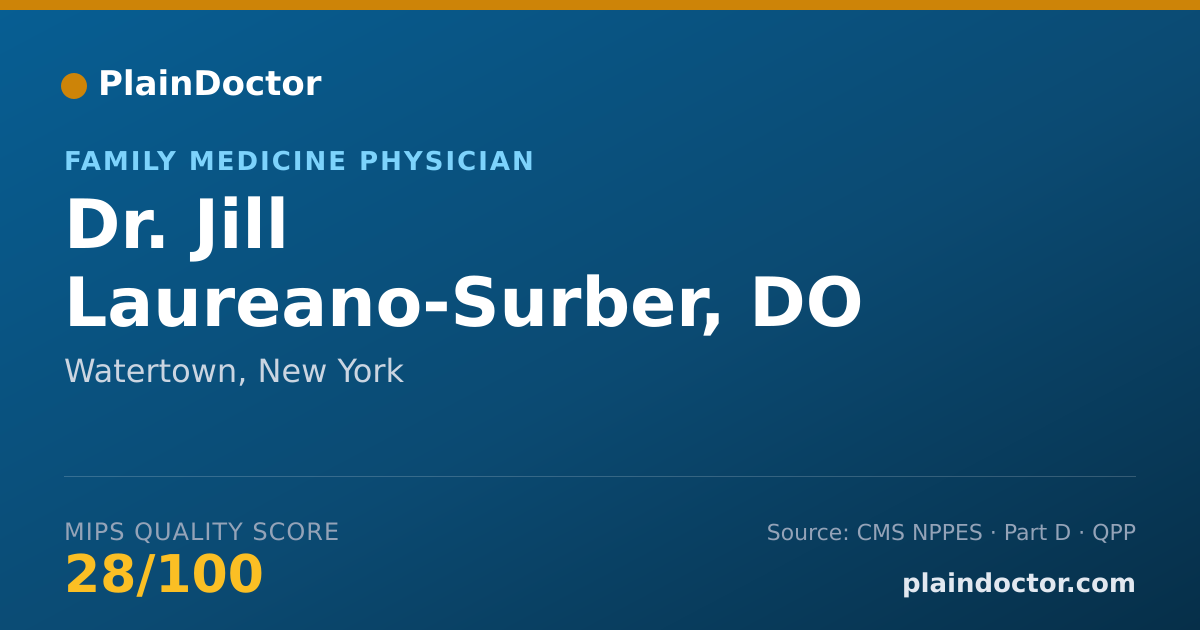Shareable card for Jill Laureano-Surber, DO - Family Medicine Physician, Watertown, NY