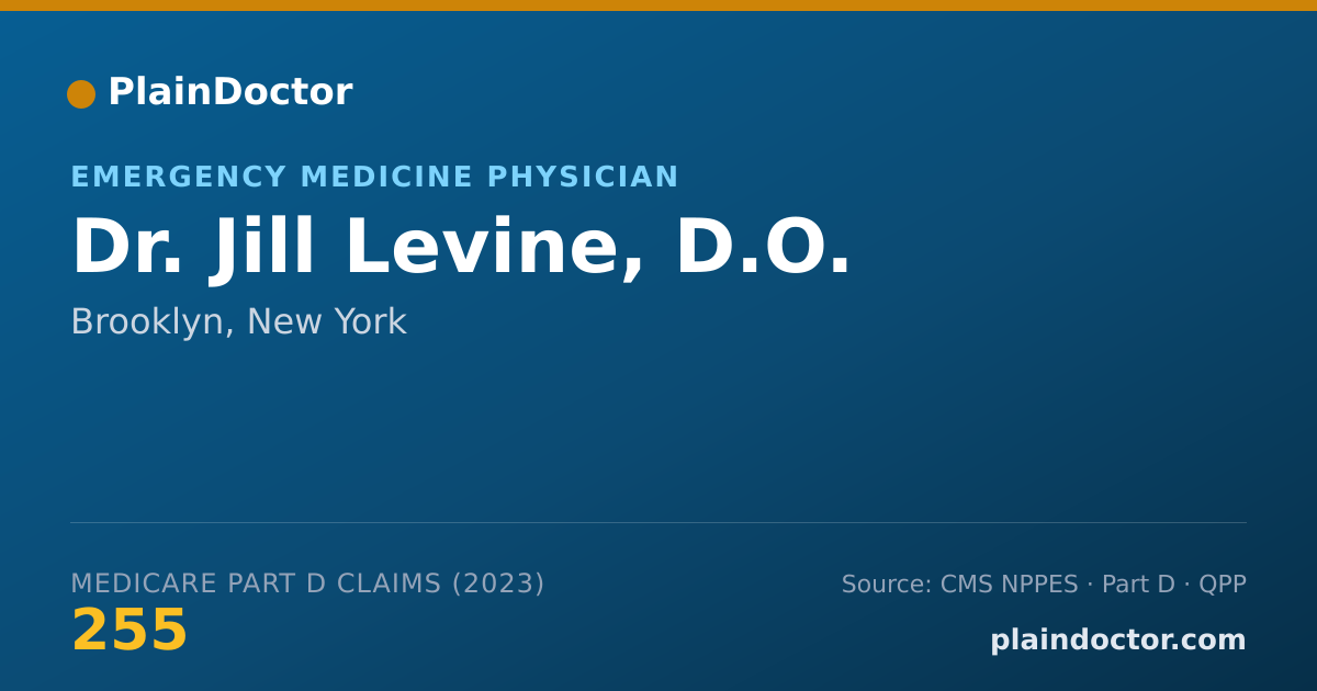 Shareable card for Jill Levine, D.O. - Emergency Medicine Physician, Brooklyn, NY