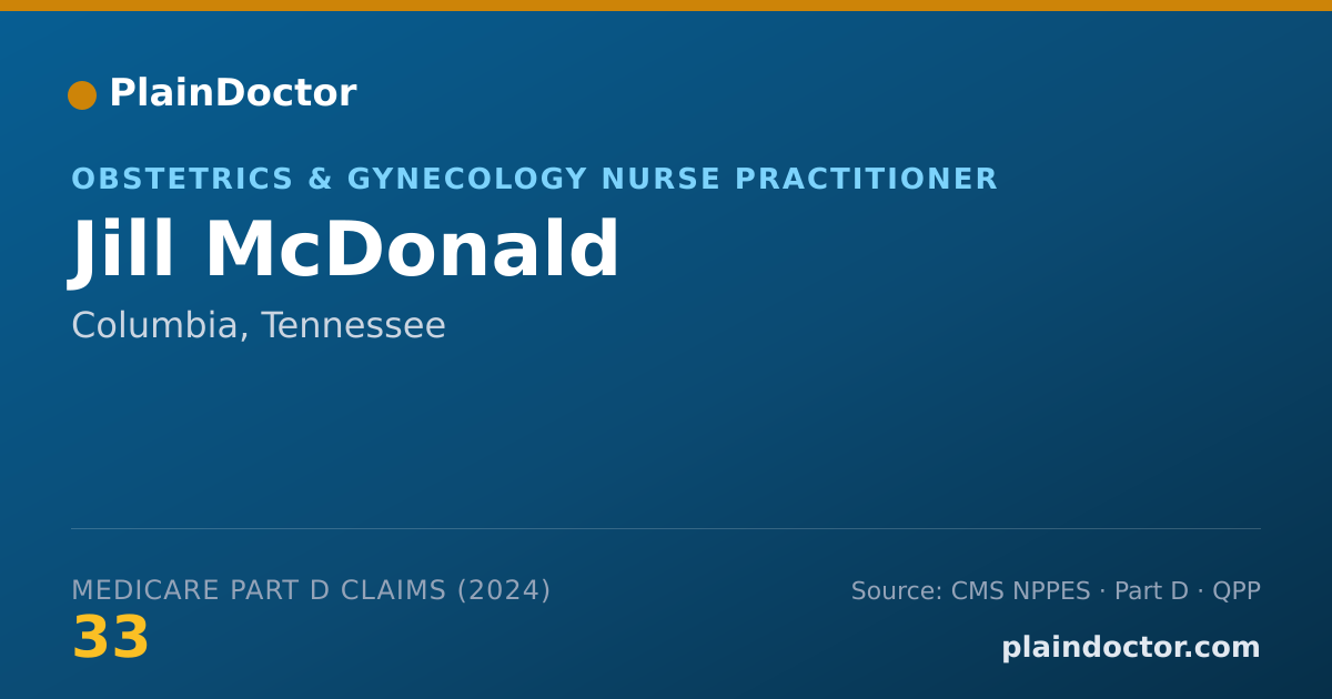 Shareable card for Jill McDonald - Family Nurse Practitioner, Columbia, TN